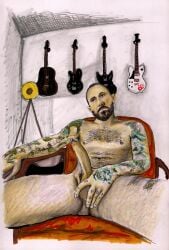 acrylic_paint_(medium) big_dick big_penis cock cock_out dick french_male gay_art hand_drawn hand_drawn_art hard_on male male_only marker_(artwork) marker_(medium) naked naked_male nude nude_male penis sketches_by_adab tattooed_male