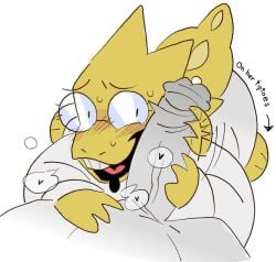 alphys alphys_(deltarune) alphys_(undertale) cock_hungry cock_worship deltarune real_saming undertale