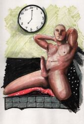acrylic_paint_(medium) big_dick big_penis cock cock_out dick gay_art german_male hand_drawn hand_drawn_art hard_on male male_only marker_(artwork) marker_(medium) naked naked_male nude nude_male penis sketches_by_adab skinny_male