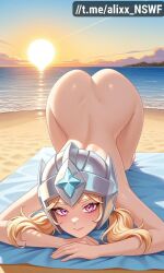 1girl ai_art ai_generated alixx_nswf(artist) beach brawl_stars naked nude sexy starr_nova_(brawl_stars) supercell
