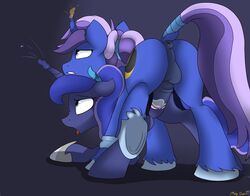 anus azure_night balls blue_fur blue_hair duo equine fan_character female friendship_is_magic from_behind fur furry hair half-closed_eyes horn inside male mammal mistydash my_little_pony princess_luna_(mlp) straight