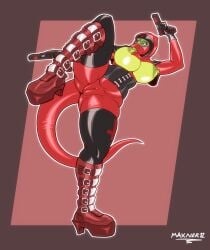 absurd_res action_pose anthro bodysuit breasts camel_toe clothed clothing corset cross female female_anthro genitals glock gloves goth_boots gun handgun handwear hi_res holding_object holding_weapon inverted_cross jewelry latex latex_clothing latex_gloves latex_handwear latex_legwear latex_skinsuit latex_stockings lazlo_becker legwear lingerie lizard mask maxner12 necklace nipples nun_habit occult_symbol pentagram pistol pose ranged_weapon religious_clothing reptile scalie skinsuit solo spread_legs spreading standing stockings symbol tight_clothing topless topless_anthro topless_female topwear vulva weapon