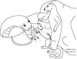 1990 animal_genitalia balls black_and_white bodily_fluids cum dated erection female feral forced fur genital_fluids genitals group larger_pred male male/female mammal monochrome mouse murid murine mustelid musteline nude open_mouth oral_vore penis reptile rodent scalie sex sheath size_difference snake tail trio true_musteline unwilling_prey urbanhermit vore weasel willing_pred