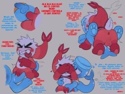 dandy's_world dandys_world finn_(dandy's_world) furry gay gay_sex pawpads roblox shrimpo_(dandy's_world) spanish_text yaoi
