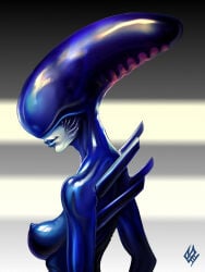 1girls alien alien_(franchise) alien_girl breasts female female_only monster_girl nipples solo tagme_(artist) xenomorph