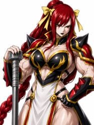 armor black_nails erza erza_scarlet fairy_tail muscular muscular_female pale_skin redhead warrior