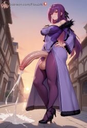 1futa 2026 ai_generated ass balls big_ass big_balls big_breasts big_butt big_penis fate_(series) flouzai futa_only futanari highres huge_breasts huge_cock looking_at_viewer penis scathach_(fate) seductive seductive_look seductive_pose seductive_smile testicles uncensored veiny_penis
