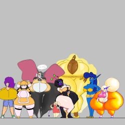 big_breasts breasts cleavage female huge_breasts hyper_breasts kendalljt mya_(dorahden) tagme thick_thighs wide_hips