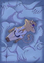 5_fingers anthro anthro_on_anthro avian bed bedroom bird bird's-eye_view blindfold bovid bovine boxers_(clothing) breasts butt candlelight cattle cattle_egret clothed clothed/nude clothed_anthro clothed_male clothing clover_(kantachibli) comic dialogue duo english_text feathers female fingers fur furniture genitals heron hi_res high-angle_view hooves humanoid_hands interspecies kantachibli light lying lying_on_bed male male/female mammal massage navel night nude nude_anthro nude_female on_bed on_front pelecaniform phillip_(kantachibli) speech_bubble tail tan_body tan_fur text topless topless_anthro topless_male underwear url vulva white_body white_feathers