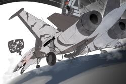3:2 afterburner aircraft airplane black_pens blush digital_drawing_(artwork) digital_media_(artwork) dire_aircraft dire_machine dire_vehicle erection gender_symbol genitals hi_res jet kajipro_(artist) living_aircraft living_machine living_vehicle looking_back machine male male_symbol open_mouth penis presenting presenting_penis sharp_teeth solo symbol teeth tongue tongue_out vehicle wet wheel