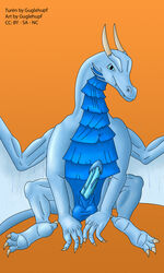 1boy balls blue dragon guglehupf male male_only penis solo turen