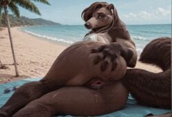 1girls ai_animation ai_generated animated anteater anthro anthro_only anus ass beach big_ass big_breasts big_butt bikini bottomless breasts brown_body brown_fur brown_hair butt female female_only furry furry_only genital_fluids gif huge_ass huge_breasts huge_butt looking_at_viewer loop looping_animation outside presenting presenting_pussy pussy pussy_juice realistic seductive short_playtime shorter_than_10_seconds solo solo_anthro tail thick_thighs voluptuous voluptuous_female wet_pussy wide_hips