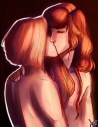 2boys blonde_hair emil_vasterstrom jureeya kissing minna_sundberg red_hair reynir_arnason stand_still_stay_silent