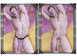 big_dick big_penis cock cock_out dick gay_art hand_drawn hand_drawn_art hard_on male male_only masculine masculine_male muscular_male naked naked_male nude nude_male penis sexy_superhero sketches_by_adab underwear undressing watercolour watercolour_(artwork)