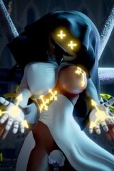 3d 3d_(artwork) 3d_model 3d_render 777bronzestar big_breasts blender blender_(artwork) blender_(software) blender_cycles blender_cycles_(artwork) blessing breasts breasts_out church church_interior cyn_(bysamzan) cyn_(murder_drones) cyntessa_(murder_drones) glitch_productions glowing glowing_eyes indoor indoors looking_at_viewer looking_down murder_drones nightmare_waifu nipple_piercing nipples nun nun_hat nun_outfit pussy pussy_lips robot robot_girl robot_humanoid screen_face smile smiley_face smiling smiling_at_viewer