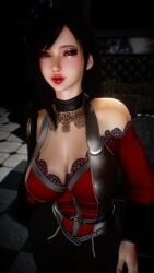 1girl 1girls 2026 3d 4k beauty_mark bed bedroom big_breasts big_lips black_eyeshadow black_hair breasts chromatic_aberration clothed clothing crashbanditkut depth_of_field eyebrows eyelashes eyeshadow female final_fantasy final_fantasy_vii_remake hair half-closed_eyes hi_res high_resolution highres human indoors inside light-skinned_female light_skin lips lipstick long_eyelashes long_hair long_nails looking_at_viewer makeup mascara mature mole mole_under_eye nail_polish nails night pants pinup plump puckered_lips red_eyes red_lipstick room self_upload sfw smile smiling smiling_at_viewer solo solo_female solo_focus standing straight straight_hair suit thick thick_lips thick_thighs thighs tifa_lockhart uniform virt-a-mate virtamate young young_female