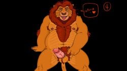 16:9 anthro armpit_hair ball_tuft balls belly big_belly body_hair disney erection felid genitals humanoid_genitalia humanoid_penis lion male mammal mature_male moobs mufasa musclegut muscular nipples nude pandaaman519 pantherine penis purring solo the_lion_king tongue tongue_out tuft vein veiny_penis widescreen