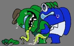 2boys among_us among_us_(series) among_us_blue among_us_green blue_(among_us) cum gay green_(among_us) male/male penetration tentacle_penis toungue_out yaoi