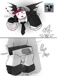 anonymous_male blocky_body cracked_wall gay gay_sex kabeshiri reference_image roblox roblox_avatar robloxian stuck_in_wall through_wall