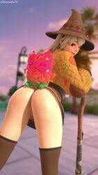 animated blender cute fortnite lexa_(fortnite) lexa_hexbringer_(fortnite) looking_at_viewer no_sound shaking_ass showing_ass sprite tagme video witch_hat zenaide