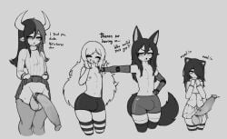 2025 :d accessory animal_humanoid big_penis black_hair bottomwear bovid bovid_humanoid bovine bovine_humanoid boxer_briefs bulge cattle_humanoid clancy_(probablyavv) clothed clothing cock_ring cybernetics cyborg english_text felid feline femboy genitals group hair hi_res horn huge_penis human humanoid hung_femboy jewelry legwear long_hair machine male mammal mammal_humanoid monochrome nipples penis penis_accessory penis_jewelry probablyavv school_uniform shy skirt smile sweater text thigh_highs throbbing throbbing_penis topwear turtleneck underwear uniform
