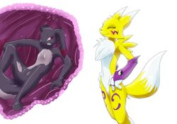 anthro bandai_namco canine digimon eyeofcalamity female fox fur furry internal male oral_vore renamon skunkhase stomach swallowed_whole vore x-ray