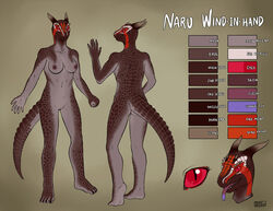 2012 argonian body_markings breasts facial_markings female iggi looking_at_viewer model_sheet naru_wind-in-hand nude reptile scalie skyrim tail the_elder_scrolls video_games