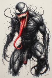 ai_generated black breasts cock dick female male marvel marvel_cinematic_universe marvel_comics penis schlong venom venom_(marvel) venom_(marvel_rivals)