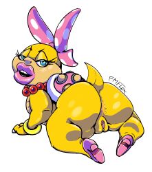 absurd_res anthro anthro_only anus anus_peek ass ass_focus bedroom_eyes big_butt blue_eyes bow_ribbon bracelet chubby_cheeks clothing eyelashes fapmasterflex female footwear genitals hi_res high_heels huge_butt inviting_viewer jewelry koopa koopaling lips lipstick long_eyelashes looking_at_viewer looking_back makeup mario_(series) mario_bros narrowed_eyes necklace nintendo pink_shell polka_dot_bow presenting presenting_hindquarters pussy scalie seductive shell shoes short_stack smile solo spiked_shell spikes spikes_(anatomy) spread_legs spreading super_mario_bros. tail thick_lips thick_thighs vulva wendy_o._koopa wide_hips yellow_body