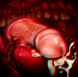 3d anaglyph cum cum_in_mouth fellatio inside_mouth internal internal_fellatio internal_oral mouth oral oral_sex papillae penis penis_on_tongue reverse_mouth_shot saliva sex sukebepanda taste_buds tongue veins