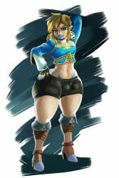 link from breath of the wild by cursedyblessart