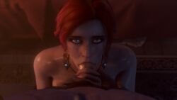3d blowjob female geralt_of_rivia image nude straight sucking_penis the_witcher_(series) the_witcher_3:_wild_hunt triss_merigold zandrinya