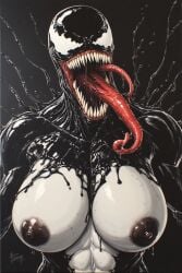 ai_generated black breasts cock dick female male marvel marvel_cinematic_universe marvel_comics penis schlong she-venom solo venom venom_(marvel) venom_(marvel_rivals)