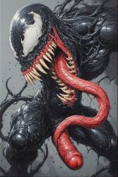 ai_generated black breasts cock dick female male marvel marvel_cinematic_universe marvel_comics penis schlong venom venom_(marvel) venom_(marvel_rivals)