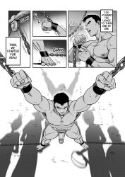 2d 5boys black_hair bondage dominant dominant_male domination english_text erection gay gay_domination gay_male gay_sex male male/male male_only muscles muscular muscular_male naked naked_male nipples original original_character roaringmoon sex slave slave_training submissive submissive_male text training uncensored yaoi