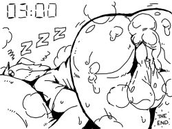 after_anal after_sex anal anthro backsack balls ballsack full-package_futa furry futanari intersex lammy_lamb masturbation pussy sketch the-nsfw-diner um_jammer_lammy