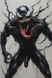 ai_generated black breasts cock dick female male marvel marvel_cinematic_universe marvel_comics penis schlong venom venom_(marvel) venom_(marvel_rivals)
