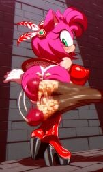amy rose from sonic (series) by angelauxes