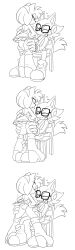 amy_rose boots dress female furry gadget_the_wolf male panties penis sega shenadical sonic_(series) sonic_forces upskirt