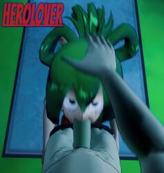 1boy 1girls 3d 3d_animation animated asui_tsuyu blender blender_eevee blowjob blowjob_face boku_no_hero_academia breasts fast_sex fast_thrusts female female_focus green-haired_female green_hair herolover indoors indoors_nudity indoors_sex izuku_midoriya looking_at_partner looking_at_viewer looking_up loop looping_animation male male/female midoriya_izuku my_hero_academia night nude nude_female oral_sex partially_clothed pov small_breasts sound straight straight_sex tagme tsuyu_asui video