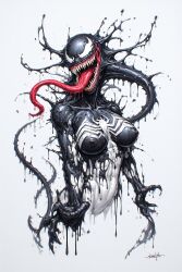 1female ai_generated black black_body breasts cock dick female male marvel marvel_cinematic_universe marvel_comics penis schlong she-venom symbiote venom venom_(marvel) venom_(marvel_rivals)