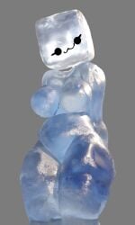 artist_request elemental_humanoid eyelashes female female_only happy happy_female ice looking_at_viewer object_head standing
