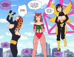 avengers black_widow_(marvel) janet_van_dyne marvel marvel_comics mrbragas natasha_romanoff scarlet_witch wanda_maximoff wasp_(marvel) wedgie