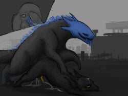 animal_genitalia anthro bodily_fluids corvidtree cum cum_drip cum_inside cumshot deep_penetration dragon dripping duo ejaculation feral feral_penetrating genital_fluids genitals hi_res knot knotted_penis knotting lizard male male/male mythological_creature mythological_scalie mythology penetration penis rain_world reptile saliva saliva_string scalie sex size_difference slayer_(corvidtree) slugcat tapering_penis tongue tongue_out videocult