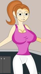 1girls clothed clothed_female clothes female female_only female_solo masterghostunlimited(artist) pants ponytail rick_and_morty solo solo_female solo_only summer_smith tank_top