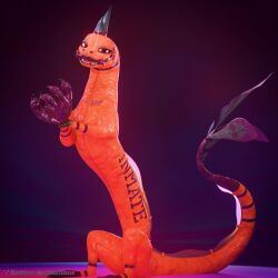 3d digital_media_(artwork) disney dragon female female_feral feral hi_res latex mythological_creature mythological_scalie mythology prison prisoner raya_and_the_last_dragon rubber_(artist) scalie sisu_(ratld) solo