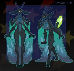 4_arms absurd_res antennae_(anatomy) areola arthropod arthropod_abdomen ass big_ears breasts cyber_d1e fan_character female genitals hi_res insects medium_breasts multi_arm multi_limb nipples nude pussy solo