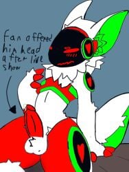 anthro balls blush bodily_fluids erection femboy genital_fluids genitals hi_res humanoid_genitalia humanoid_penis jackson_(jacksontheprotomusic) machine male male_focus male_only penis precum protogen solo traced unknown_artist