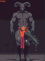 1boy 2d ai_generated athletic athletic_male balls_full_of_semen balls_full_of_sperm barely_contained black_balls black_penis colored corrupter demon endless_pleasure equine_genitalia equine_penis evil_eyes extremely_horny fit_male flaccid_penis flared_penis full_body grey_skin hard_cock hard_penis heavy_balls heavy_penis hooves horns horny horse_penis horsecock hot_precum huge_balls huge_cock huge_testicles loincloth m.g.t.o.w. male male_only motion_lines muscular muscular_male nonstop_pleasure original_character overwhelming_pleasure penis_growth penis_longer_than_knee pixel_art pleasure portrait precum red_eyes sagging_balls solo solo_male spontaneous_erection standing straight strong_cock symbol tail text throbbing_penis uncensored veiny_muscles veiny_penis