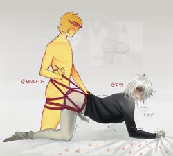 2boys anal bondage chance_(forsaken) elliot_(forsaken) elliot_(work_at_a_pizza_place) forsaken_(roblox) gay male male_only penis reference_image retro_chance roblox roblox_game robloxian side_view tagme tagme_(artist)